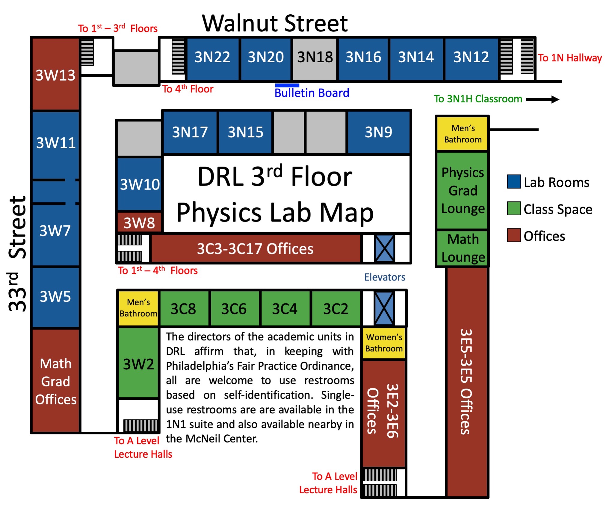DRL Third Floor Map
