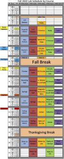Fall 2022 Lab Schedule